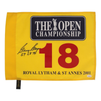 Gary Player Signed British Open Golf Pin Flag Inscribed "59 68 74" (JSA) at PristineAuction.com