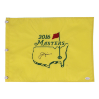 Jack Nicklaus Signed Masters Tournament Pin Flag (JSA) at PristineAuction.com