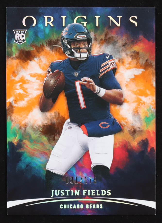 Justin Fields 2021 Panini Origins Orange #103 #091/175 RC at PristineAuction.com Justin Fields 2021 Panini Origins Orange #103 #091/175 RC at PristineAuction.com