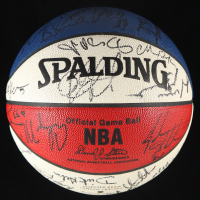 Shaquille O'Neal, Scottie Pippen, John Stockton | 1994 NBA All-Stars LE Official All-Star Game Logo Basketball Signed By (28) (JSA) at PristineAuction.com