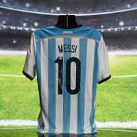 Lionel Messi Signed Argentina National Team Adidas Authentic Jersey Inscribed "LEO" (Beckett) at PristineAuction.com