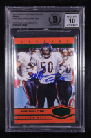Mike Singletary Signed 2017 Panini Legends Plates & Patches Green RET Inscribed "HOF 98" #155 #16/25 (BGS | Autograph Graded BGS 10) at PristineAuction.com