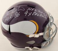 Fran Tarkenton Signed Vikings Full-Size Speed Helmet Inscribed &ldquo;HOF 86&rdquo;, &ldquo;NFL MVP 75&rdquo;, & &ldquo;9X Pro Bowl&rdquo; (JSA) at PristineAuction.com