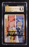 Max Middleton Signed 2025 Union Arena TCG One Punch Man Action Points #UE06BTOPM1AP01 Action Point (Saitama/Genos) (CGC 8.5 | Auto 9) at PristineAuction.com