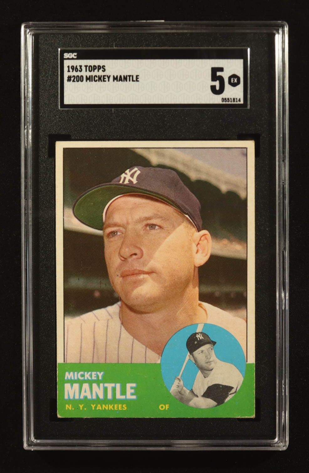 Mickey Mantle 1963 Topps #200 (SGC 5) at PristineAuction.com Mickey Mantle 1963 Topps #200 (SGC 5) at PristineAuction.com