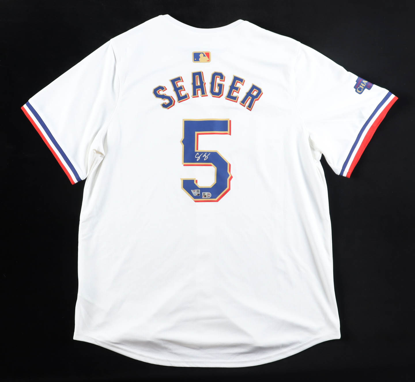 Corey Seager Signed Rangers Nike Authentic Jersey With 2023 World Series Patch (Fanatics & MLB) at PristineAuction.com Corey Seager Signed Rangers Nike Authentic Jersey With 2023 World Series Patch (Fanatics & MLB) at PristineAuction.com