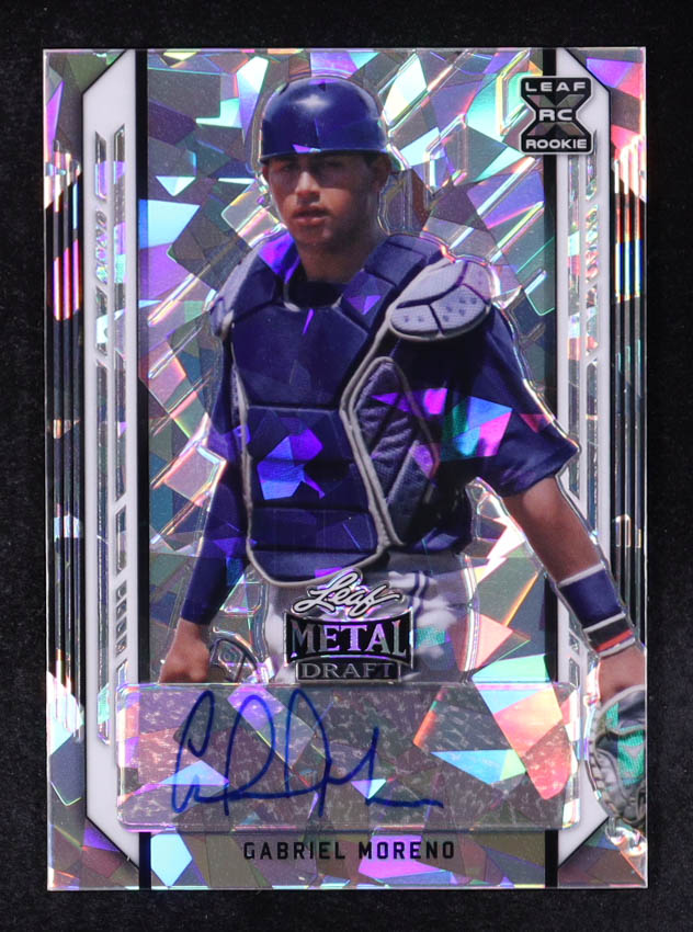 Gabriel Moreno 2021 Leaf Metal Draft Silver Crystal Autographs #BAGM1 RC at PristineAuction.com Gabriel Moreno 2021 Leaf Metal Draft Silver Crystal Autographs #BAGM1 RC at PristineAuction.com