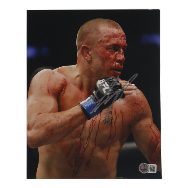 Georges St-Pierre Signed UFC 8x10 Photo (Beckett) at PristineAuction.com Georges St-Pierre Signed UFC 8x10 Photo (Beckett) at PristineAuction.com