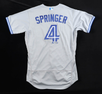 George Springer Signed Blue Jays Nike Authentic Jersey Inscribed "Springer Dinger" (Fanatics & MLB) at PristineAuction.com