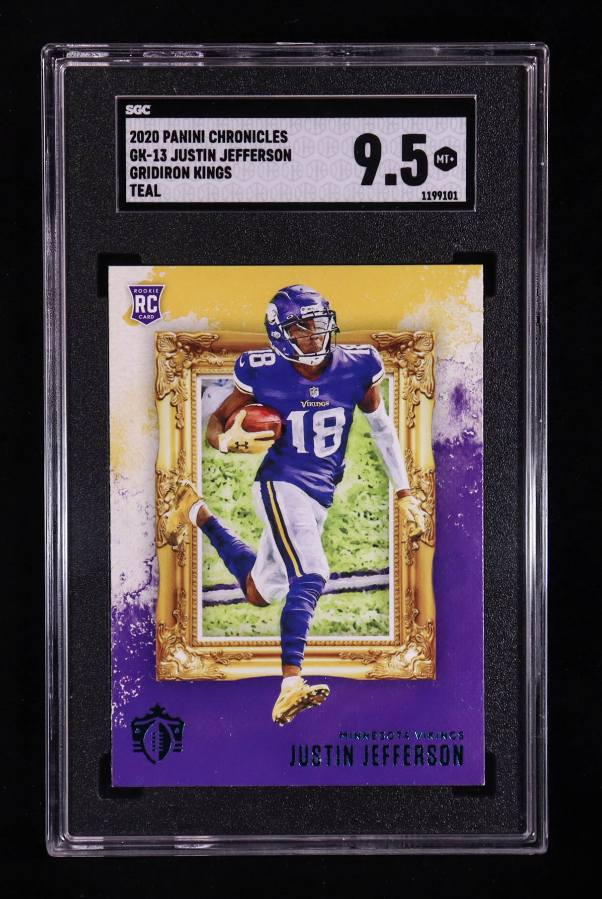 Justin Jefferson 2020 Gridiron Kings Teal #13 RC (SGC 9.5) at PristineAuction.com Justin Jefferson 2020 Gridiron Kings Teal #13 RC (SGC 9.5) at PristineAuction.com