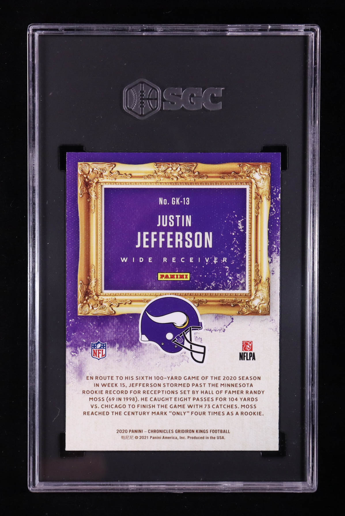 Justin Jefferson 2020 Gridiron Kings Teal #13 RC (SGC 9.5) at PristineAuction.com Justin Jefferson 2020 Gridiron Kings Teal #13 RC (SGC 9.5) at PristineAuction.com