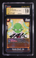 Justin Cook Signed 2025 DBS: Fusion World Starter Deck: Vegeta (Mini) #FS0807 Dende (Mini): DA (CGC 10 | Auto 10) at PristineAuction.com