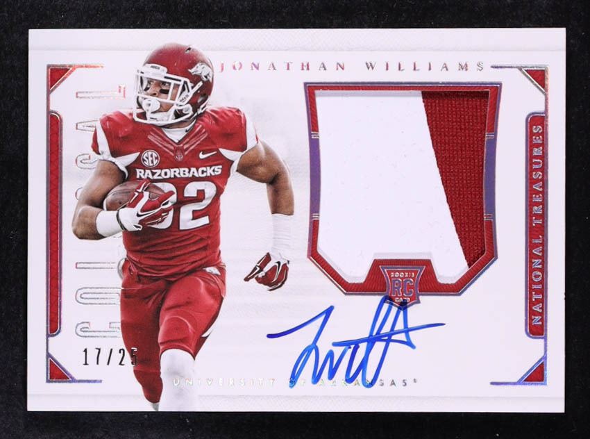 Jonathan Williams 2016 Panini National Treasures Collegiate Colossal Signature Materials Prime #232 #17/25 RC at PristineAuction.com Jonathan Williams 2016 Panini National Treasures Collegiate Colossal Signature Materials Prime #232 #17/25 RC at PristineAuction.com
