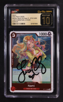 Luci Christian Signed 2025 One Piece Card Game Starter Deck 21 EX -GEAR5- #ST21009 Nami (CGC 10 | Pristine Black Label | Auto 9) at PristineAuction.com