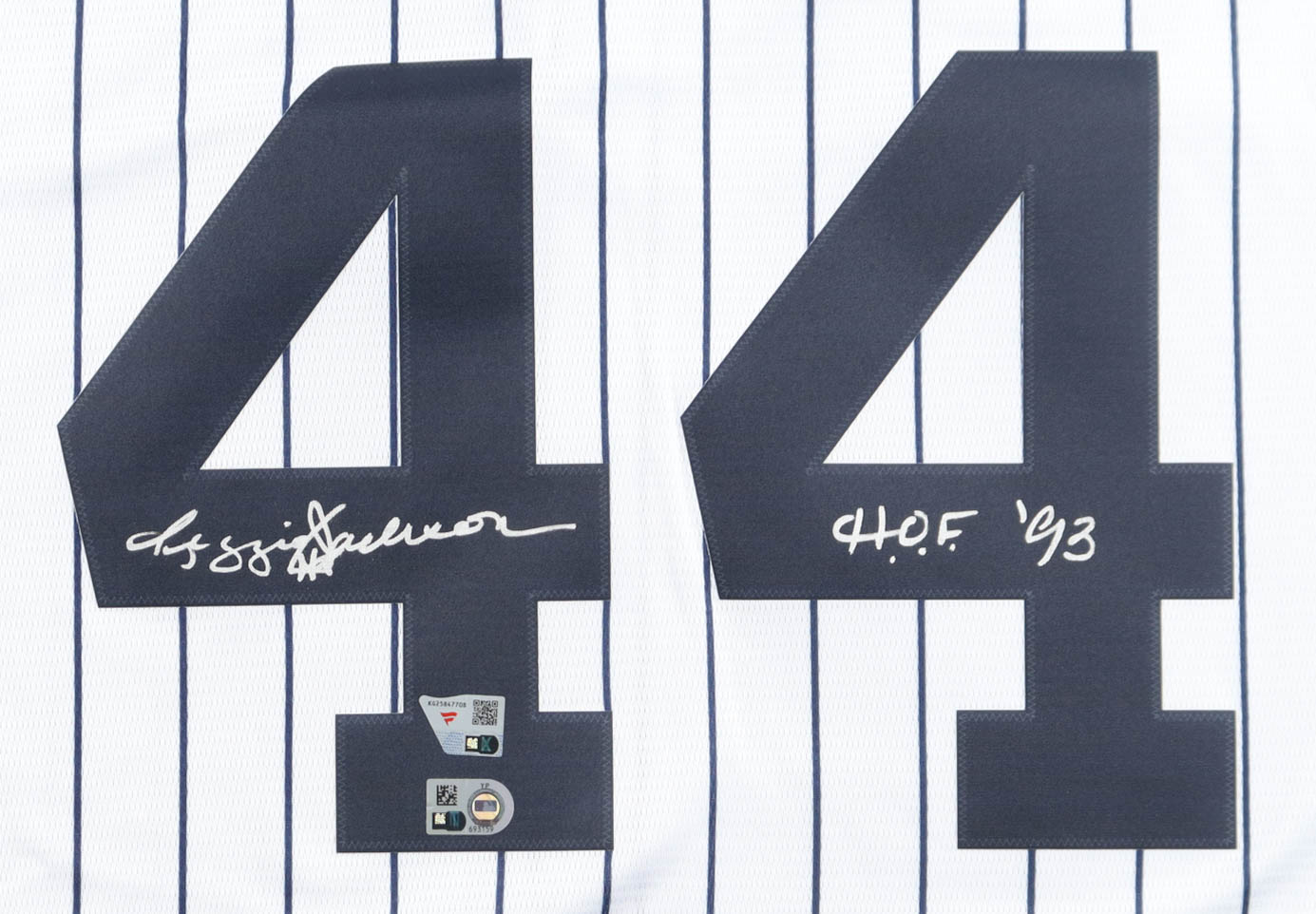 Reggie Jackson Signed Yankees Nike Authentic Jersey Inscribed "H.O.F. 93" (Fanatics & MLB) at PristineAuction.com Reggie Jackson Signed Yankees Nike Authentic Jersey Inscribed "H.O.F. 93" (Fanatics & MLB) at PristineAuction.com