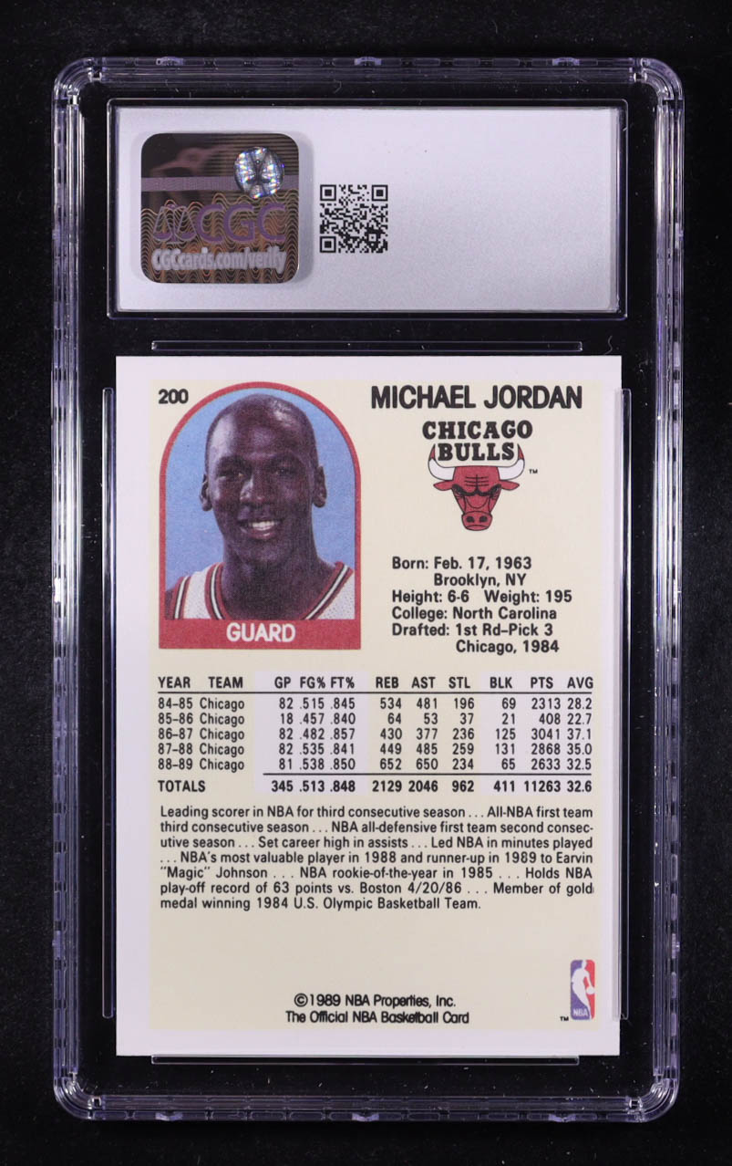 Michael Jordan 1989-90 Hoops #200 (CGC 9) at PristineAuction.com Michael Jordan 1989-90 Hoops #200 (CGC 9) at PristineAuction.com