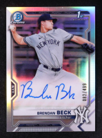 Brendan Beck 2021 Bowman Chrome Draft Autographs Refractors #CDABB #082/499 RC at PristineAuction.com