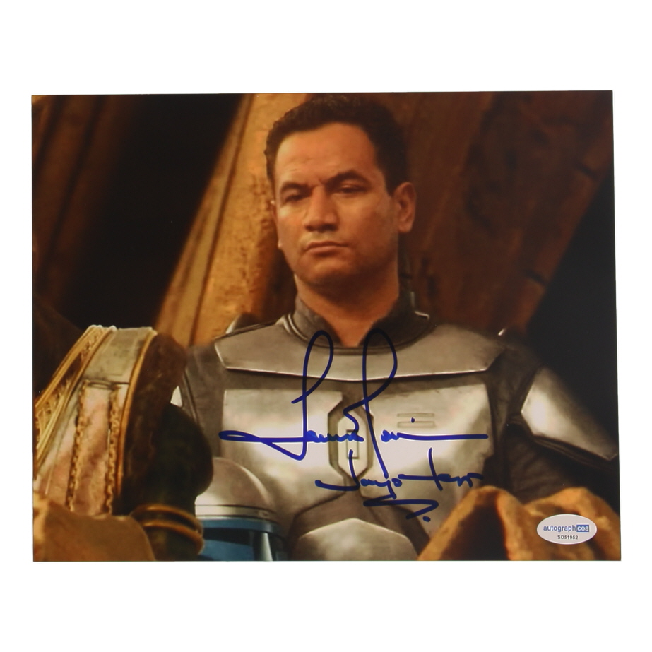 Temuera Morrison Signed "Star Wars" 8x10 Photo Inscribed "Jango Fett" (ACOA) at PristineAuction.com Temuera Morrison Signed "Star Wars" 8x10 Photo Inscribed "Jango Fett" (ACOA) at PristineAuction.com