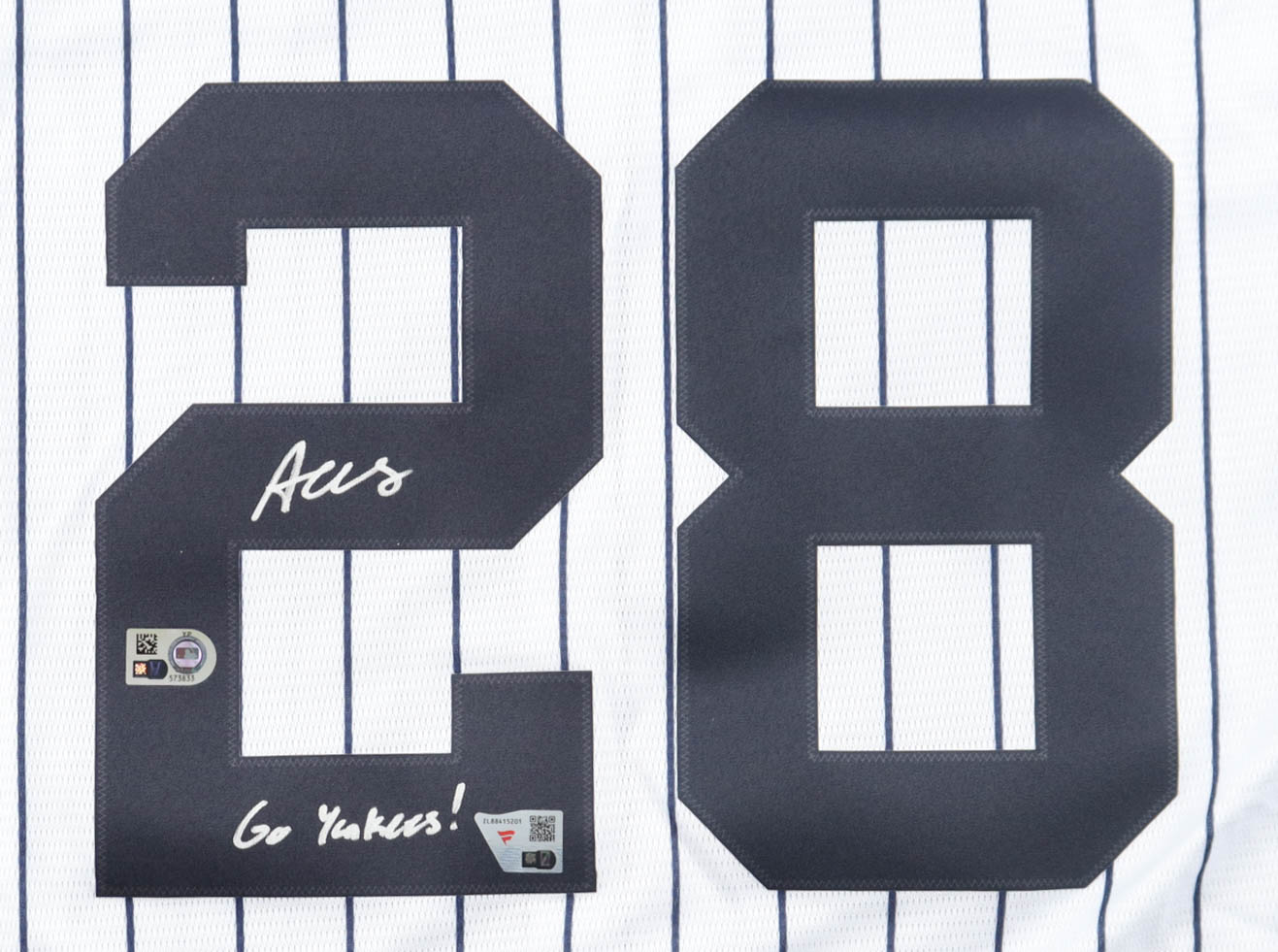 Austin Wells Signed Yankees Nike Authentic Jersey "Go Yankees!" (Fanatics & MLB) at PristineAuction.com Austin Wells Signed Yankees Nike Authentic Jersey "Go Yankees!" (Fanatics & MLB) at PristineAuction.com