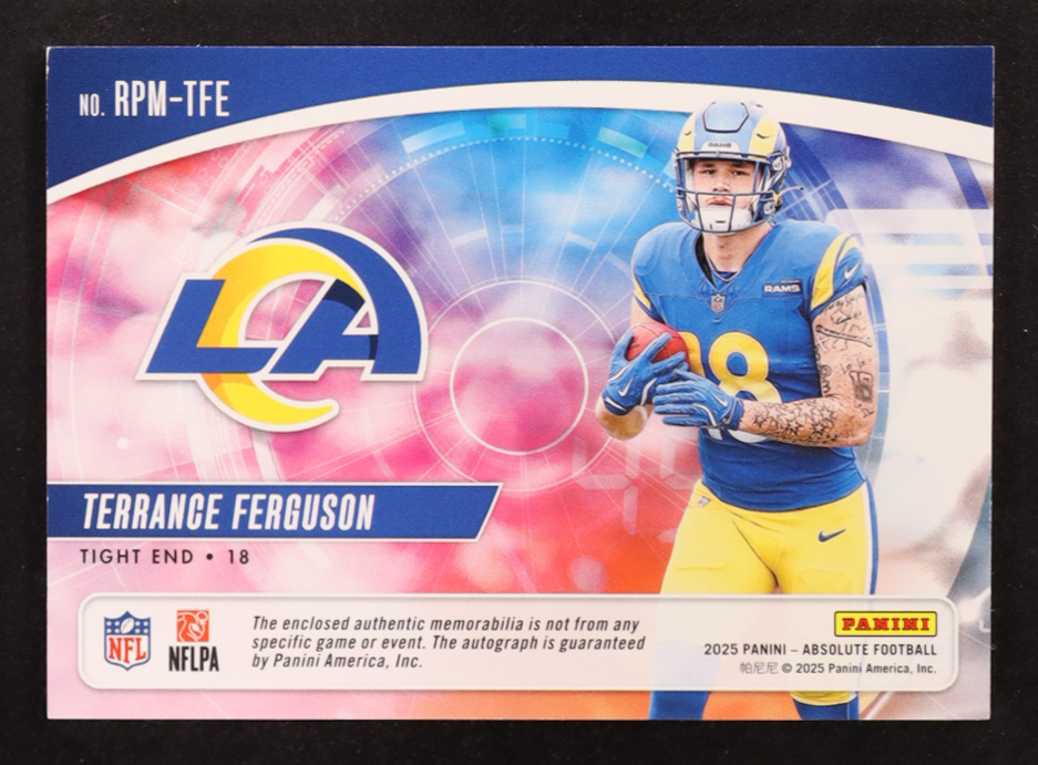 Terrance Ferguson 2025 Absolute Rookie Premiere Materials Autographs Purple #31 #12/24 RC at PristineAuction.com Terrance Ferguson 2025 Absolute Rookie Premiere Materials Autographs Purple #31 #12/24 RC at PristineAuction.com