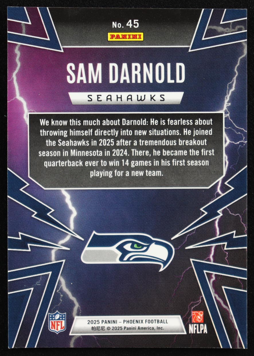 Sam Darnold 2025 Panini Phoenix Thunderbirds #45 at PristineAuction.com Sam Darnold 2025 Panini Phoenix Thunderbirds #45 at PristineAuction.com