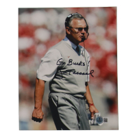 Jim Tressel Signed Ohio State Buckeyes 8x10 Photo Inscribed "Go Bucks!" (Beckett) at PristineAuction.com