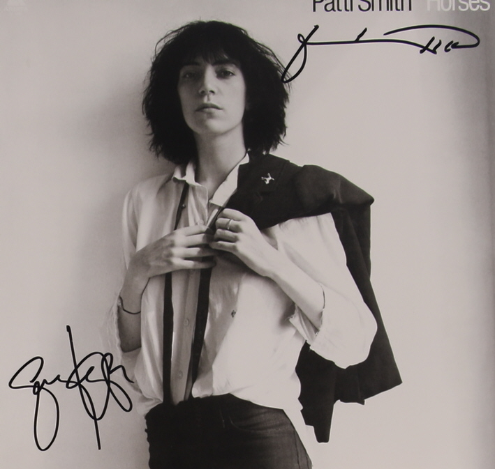Patti Smith & Lenny Kaye Signed "Horses" Vinyl Record Album (Beckett) at PristineAuction.com Patti Smith & Lenny Kaye Signed "Horses" Vinyl Record Album (Beckett) at PristineAuction.com