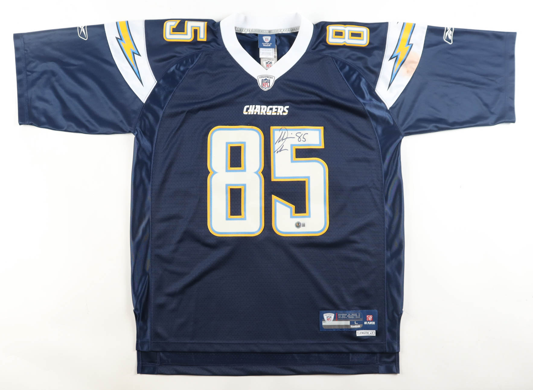 Antonio Gates Signed Reebok Chargers Authentic Jersey (Beckett) at PristineAuction.com Antonio Gates Signed Reebok Chargers Authentic Jersey (Beckett) at PristineAuction.com
