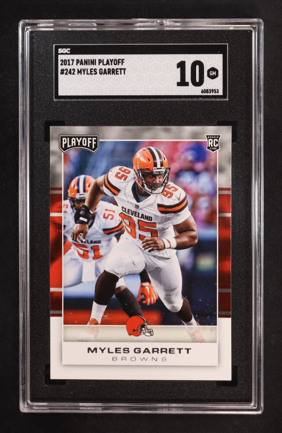 Myles Garrett 2017 Panini Playoff #242 RC (SGC 10) at PristineAuction.com Myles Garrett 2017 Panini Playoff #242 RC (SGC 10) at PristineAuction.com