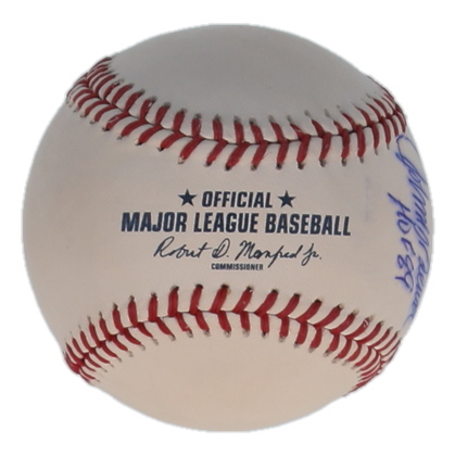 Johnny Bench Signed OML Hall of Fame Logo Baseball Inscribed "HOF 89" (MLB) at PristineAuction.com Johnny Bench Signed OML Hall of Fame Logo Baseball Inscribed "HOF 89" (MLB) at PristineAuction.com