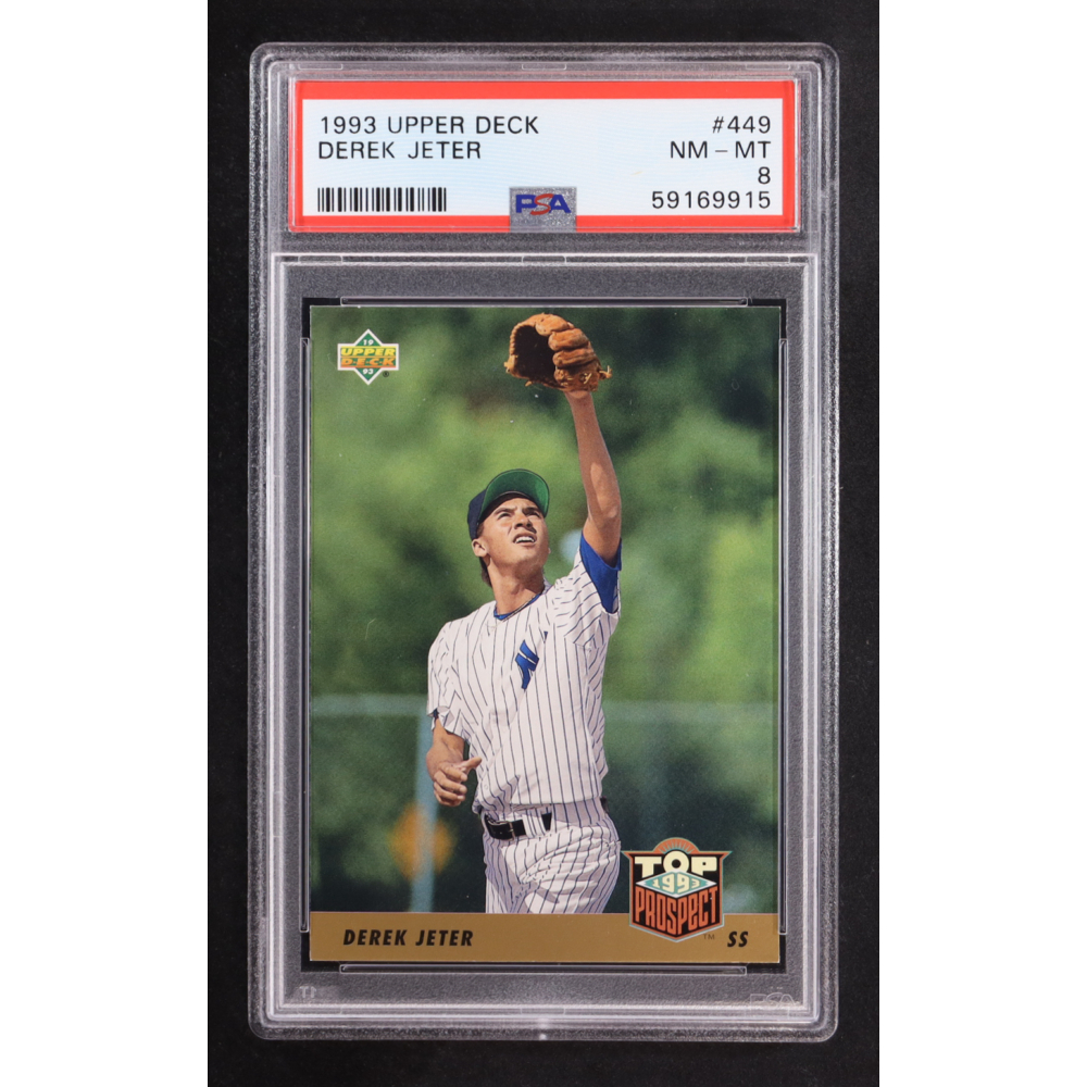 Derek Jeter 1993 Upper Deck #449 RC (PSA 8) at PristineAuction.com