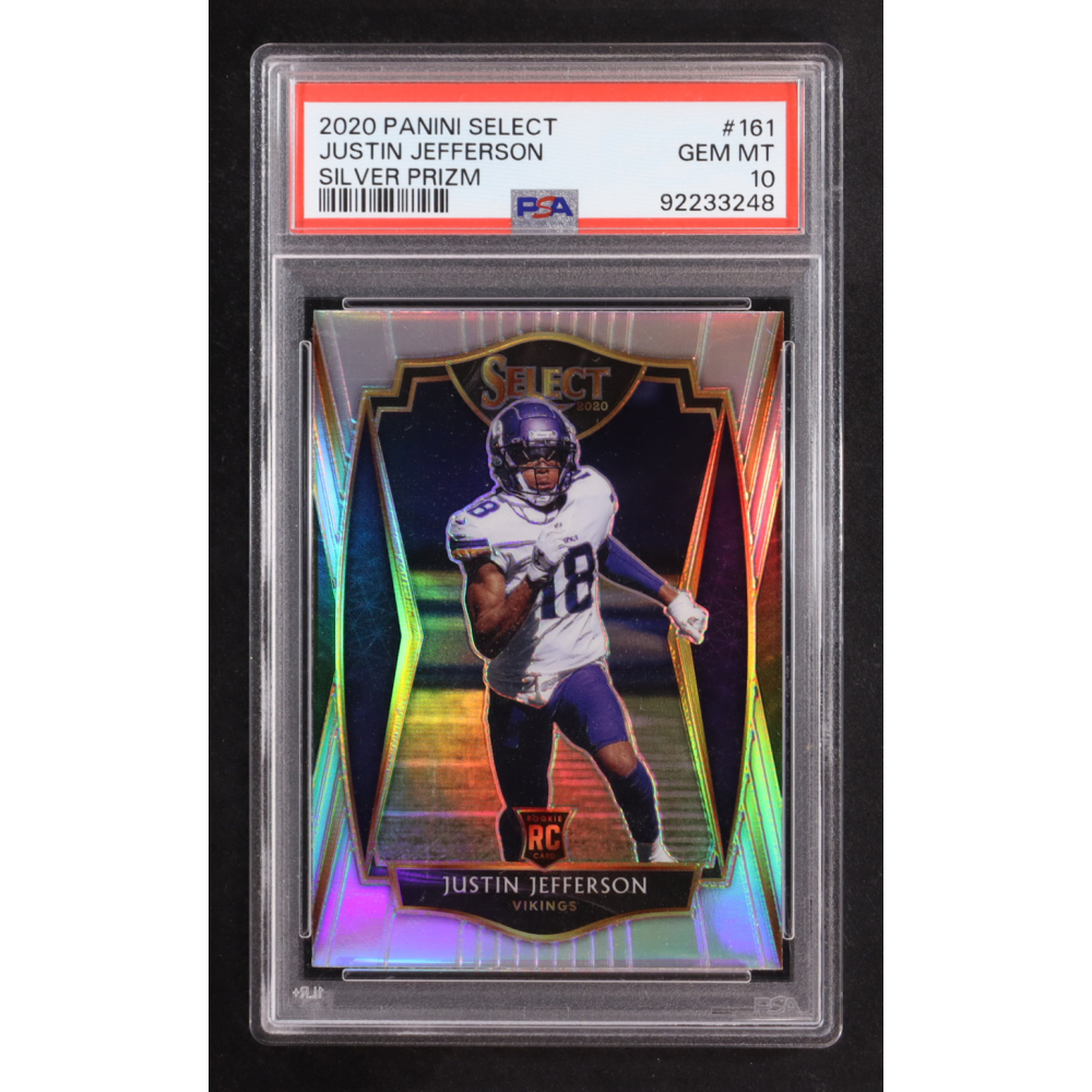 Justin Jefferson 2020 Select Prizm Silver #161 RC (PSA 10) at PristineAuction.com