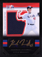 Kyle Wright 2017 USA Baseball Stars and Stripes Jumbo Swatch Black Gold Silhouette Jersey Signatures #24 #30/73 RC at PristineAuction.com