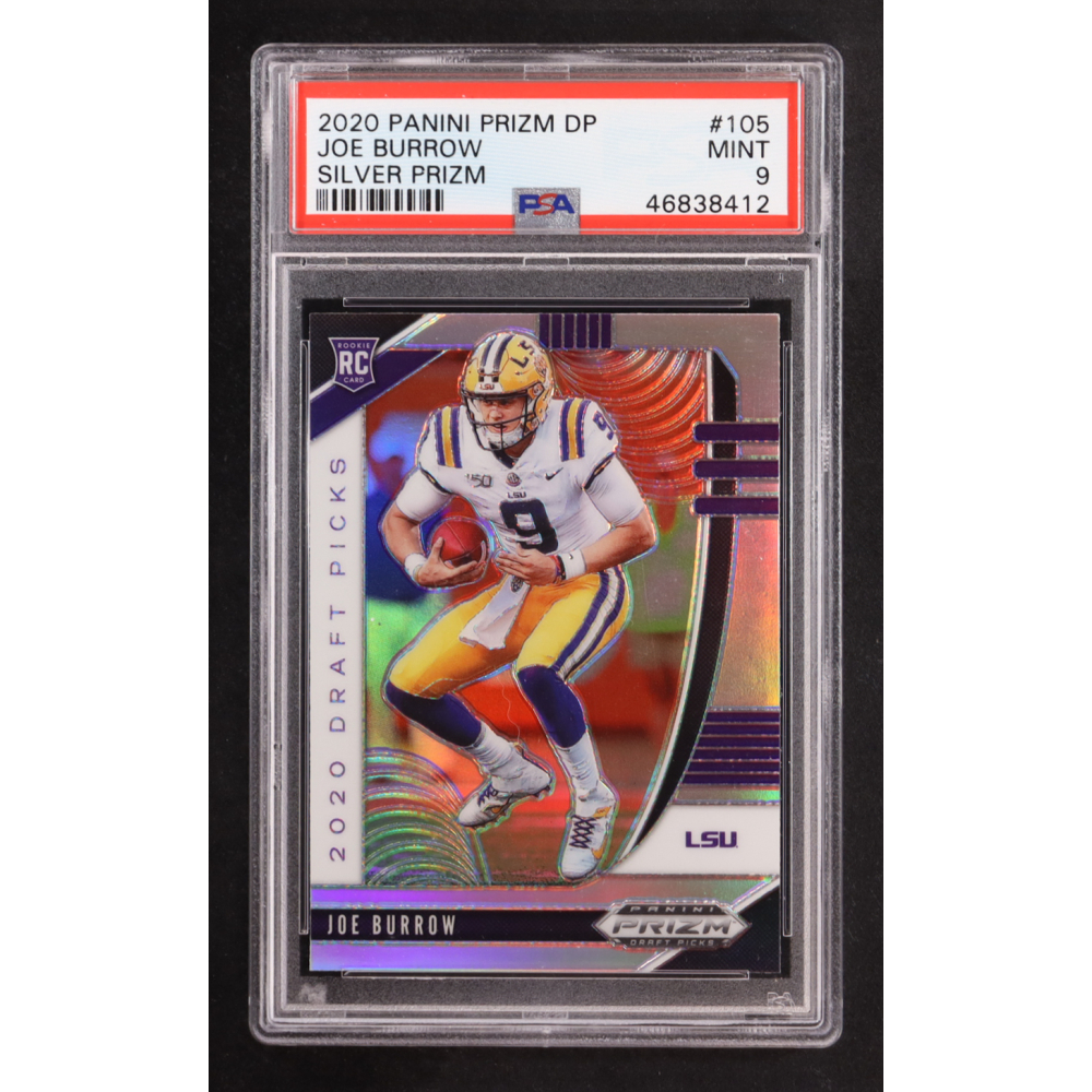 Joe Burrow 2020 Panini Prizm Draft Picks Prizms Silver #105 RC (PSA 9) at PristineAuction.com