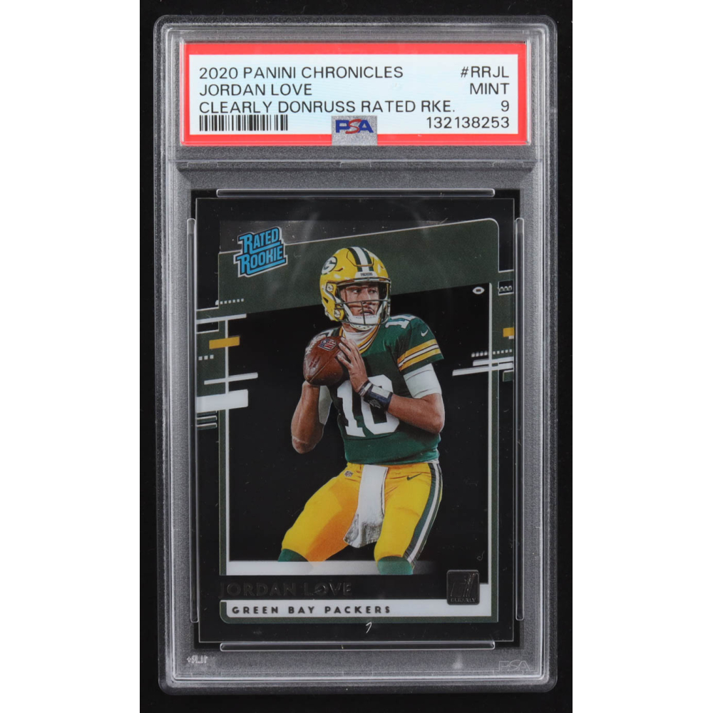 Jordan Love 2020 Donruss Clearly Rated Rookies #4 RC (PSA 9) at PristineAuction.com