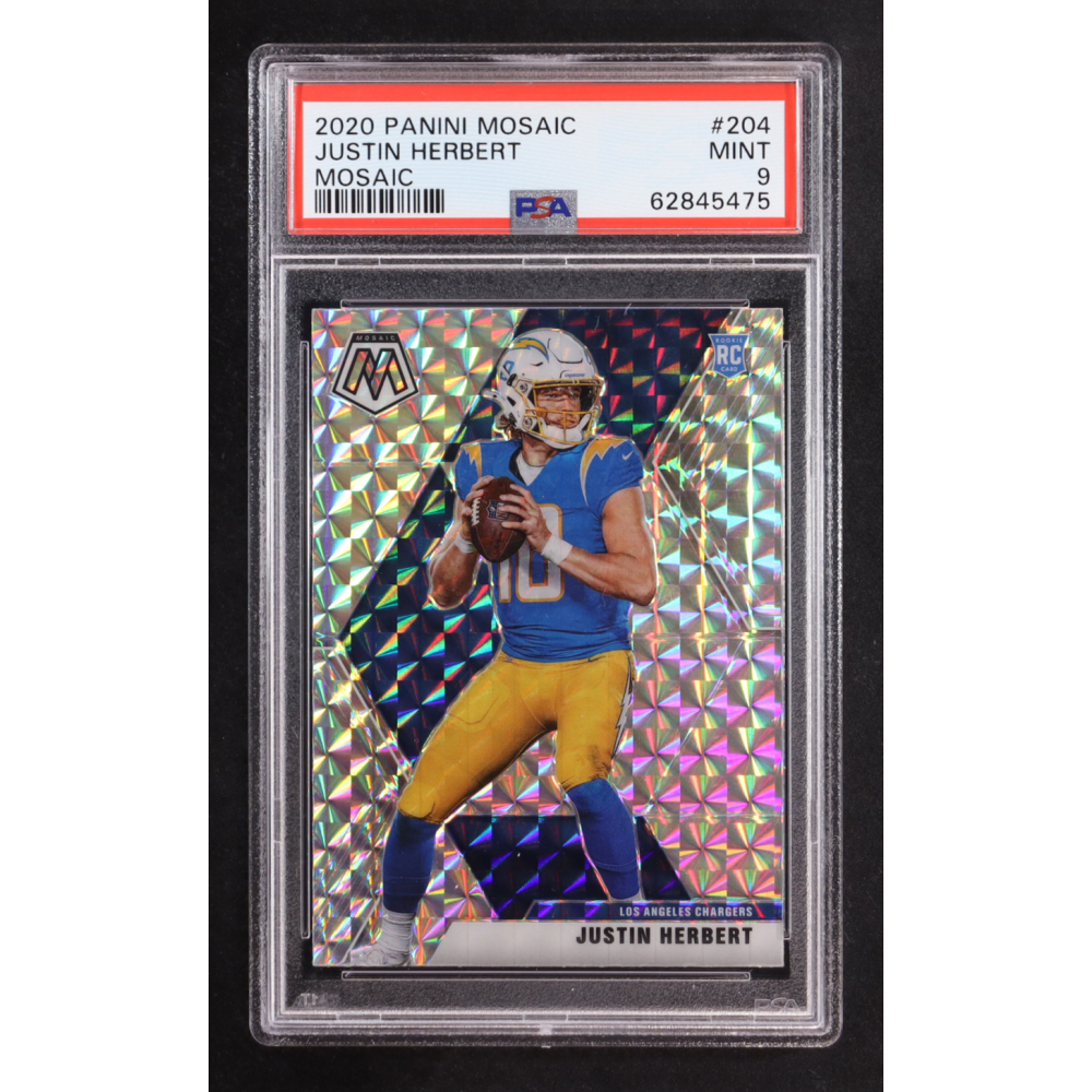 Justin Herbert 2020 Panini Mosaic Mosaic #204 RC (PSA 9) at PristineAuction.com