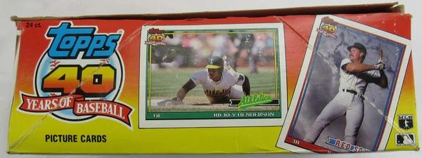 1991 Topps 40 Years of Baseball Wax Box with (36) Packs at PristineAuction.com 1991 Topps 40 Years of Baseball Wax Box with (36) Packs at PristineAuction.com