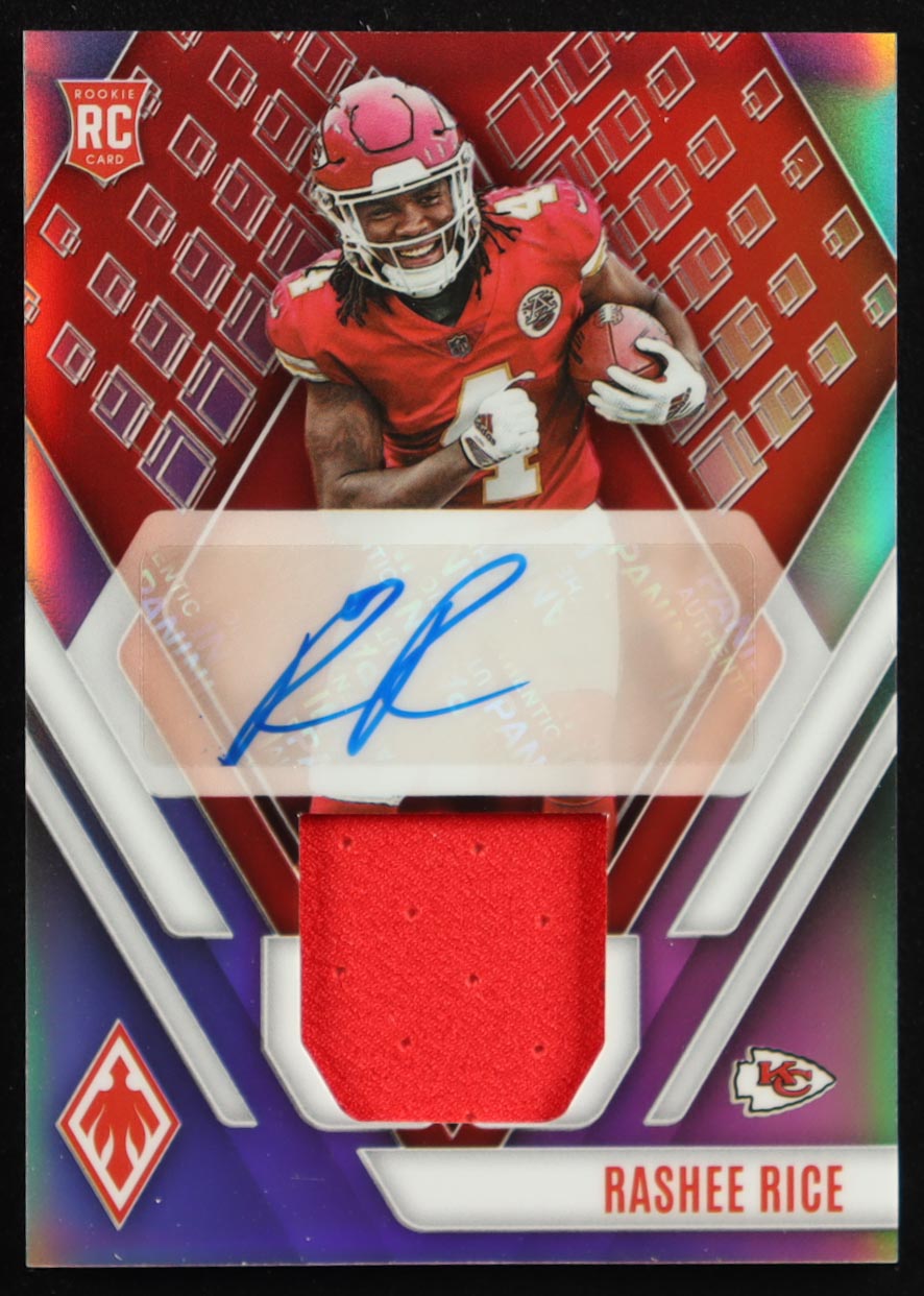 Rashee Rice 2023 Panini Phoenix Rookie Premiere Jersey Autographs #17 RC #50/299 at PristineAuction.com Rashee Rice 2023 Panini Phoenix Rookie Premiere Jersey Autographs #17 RC #50/299 at PristineAuction.com