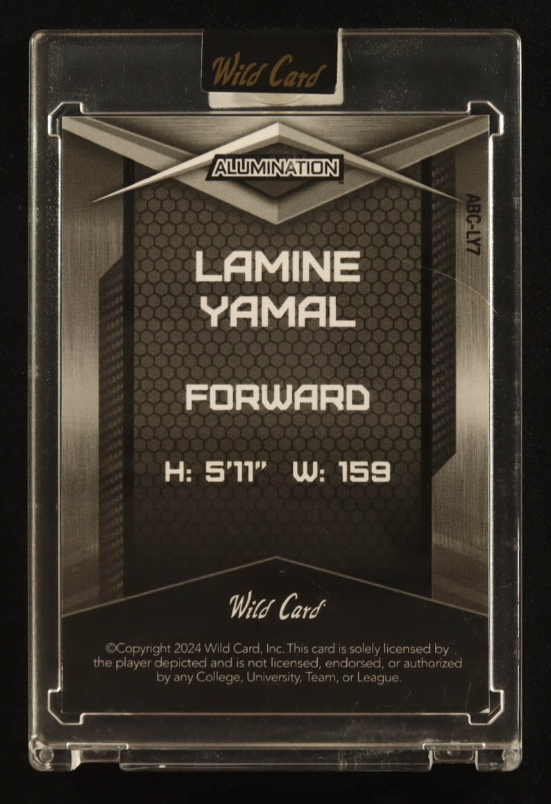 Lamine Yamal 2024 Wild Card Alumination Green Lava #ABCLY7 #11/20 RC at PristineAuction.com Lamine Yamal 2024 Wild Card Alumination Green Lava #ABCLY7 #11/20 RC at PristineAuction.com