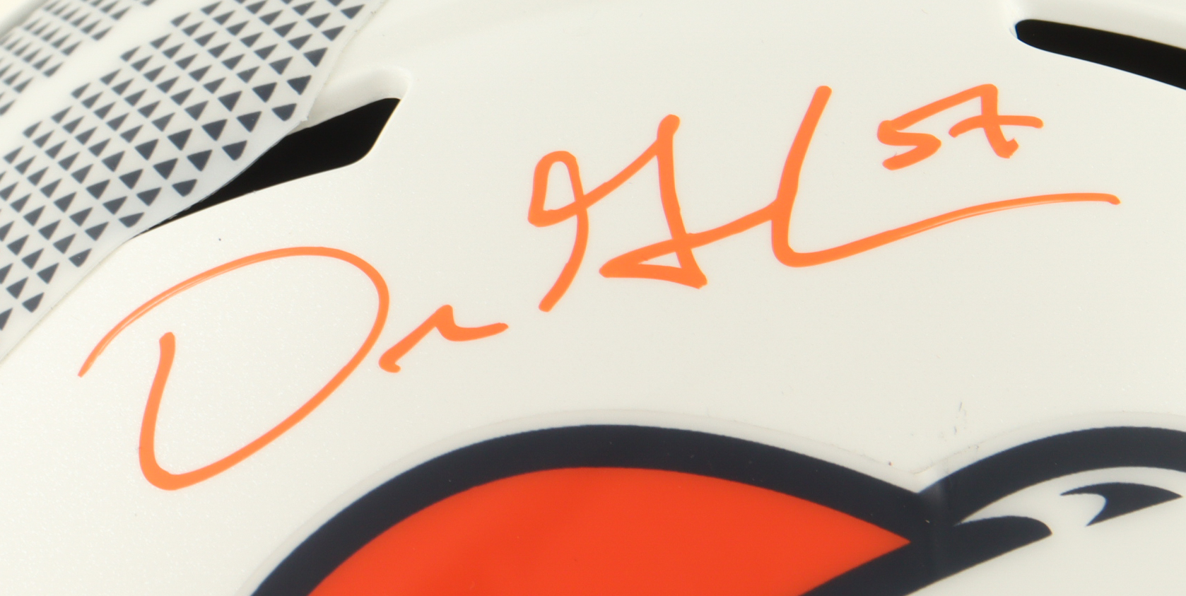 Dre Greenlaw Signed Broncos Full-Size Speed Helmet (Beckett) at PristineAuction.com Dre Greenlaw Signed Broncos Full-Size Speed Helmet (Beckett) at PristineAuction.com