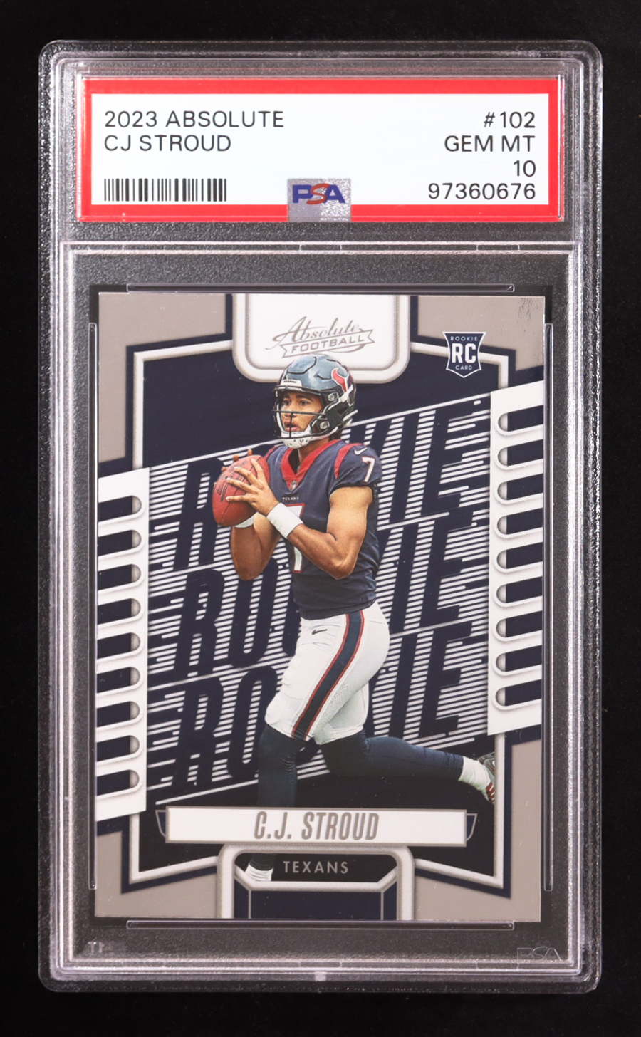 CJ Stroud 2023 Panini Absolute #102 RC (PSA 10) at PristineAuction.com CJ Stroud 2023 Panini Absolute #102 RC (PSA 10) at PristineAuction.com