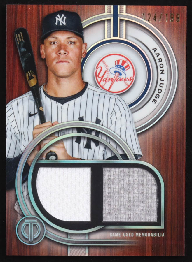 Aaron Judge 2025 Topps Tribute Dual Relics #DRAJ #124/199 at PristineAuction.com Aaron Judge 2025 Topps Tribute Dual Relics #DRAJ #124/199 at PristineAuction.com