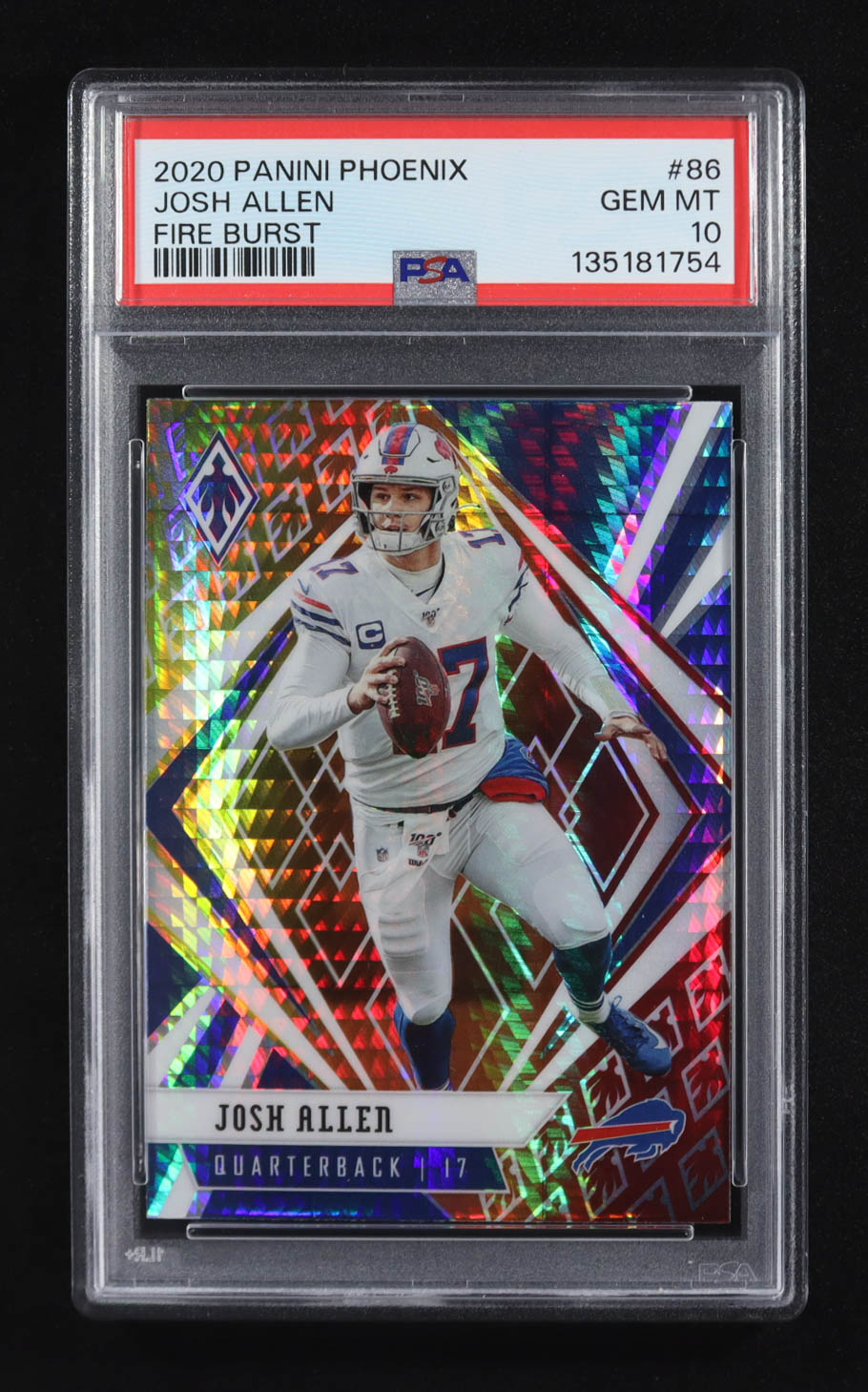 Josh Allen 2020 Panini Phoenix Fire Burst #86 (PSA 10) at PristineAuction.com Josh Allen 2020 Panini Phoenix Fire Burst #86 (PSA 10) at PristineAuction.com