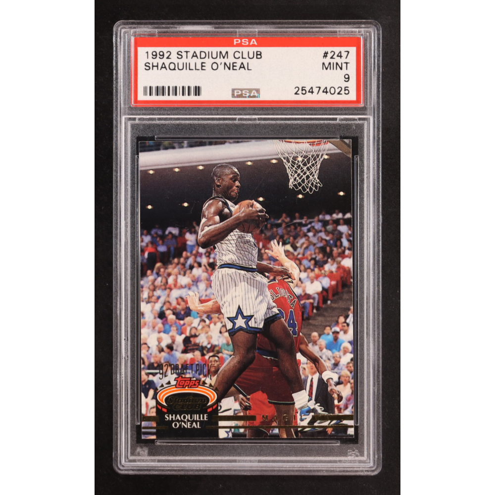 Shaquille O'Neal 1992-93 Stadium Club #247 RC (PSA 9) at PristineAuction.com