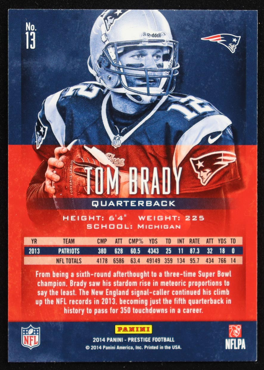 Tom Brady 2013 Prestige #113 at PristineAuction.com Tom Brady 2013 Prestige #113 at PristineAuction.com