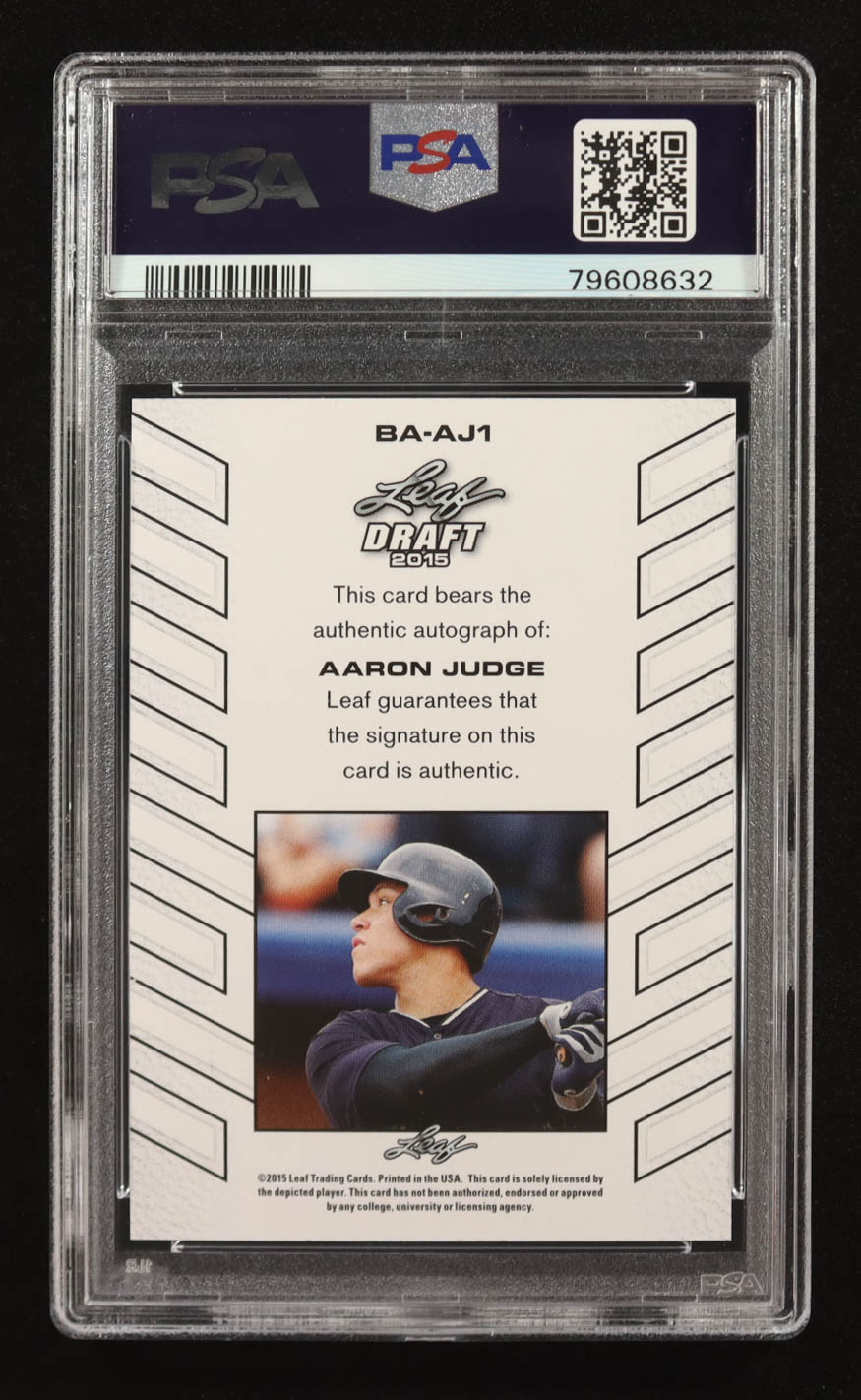 Aaron Judge 2015 Leaf Draft #BAAJ1 RC (PSA 10) at PristineAuction.com Aaron Judge 2015 Leaf Draft #BAAJ1 RC (PSA 10) at PristineAuction.com