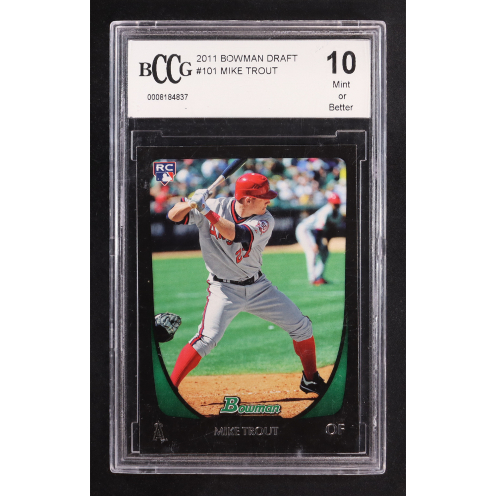 Mike Trout 2011 Bowman Draft #101 RC (BCCG 10) at PristineAuction.com