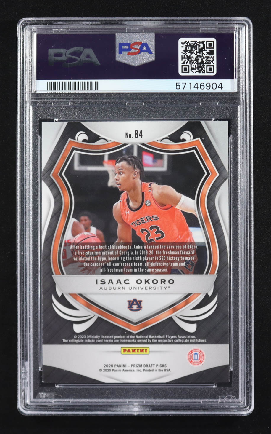 Isaac Okoro 2020 Panini Prizm DP Crusade #84 RC (PSA 9) at PristineAuction.com Isaac Okoro 2020 Panini Prizm DP Crusade #84 RC (PSA 9) at PristineAuction.com
