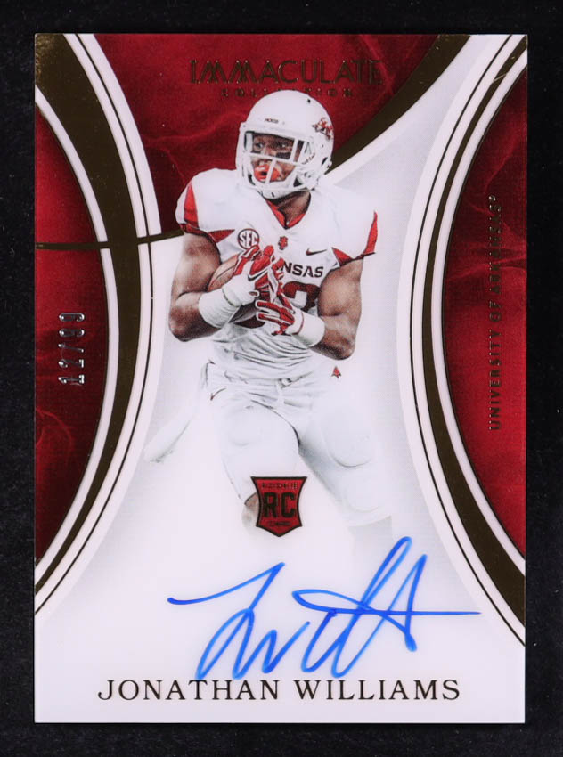Jonathan Williams 2016 Immaculate Collection Collegiate AU #133 #12/99 RC at PristineAuction.com Jonathan Williams 2016 Immaculate Collection Collegiate AU #133 #12/99 RC at PristineAuction.com