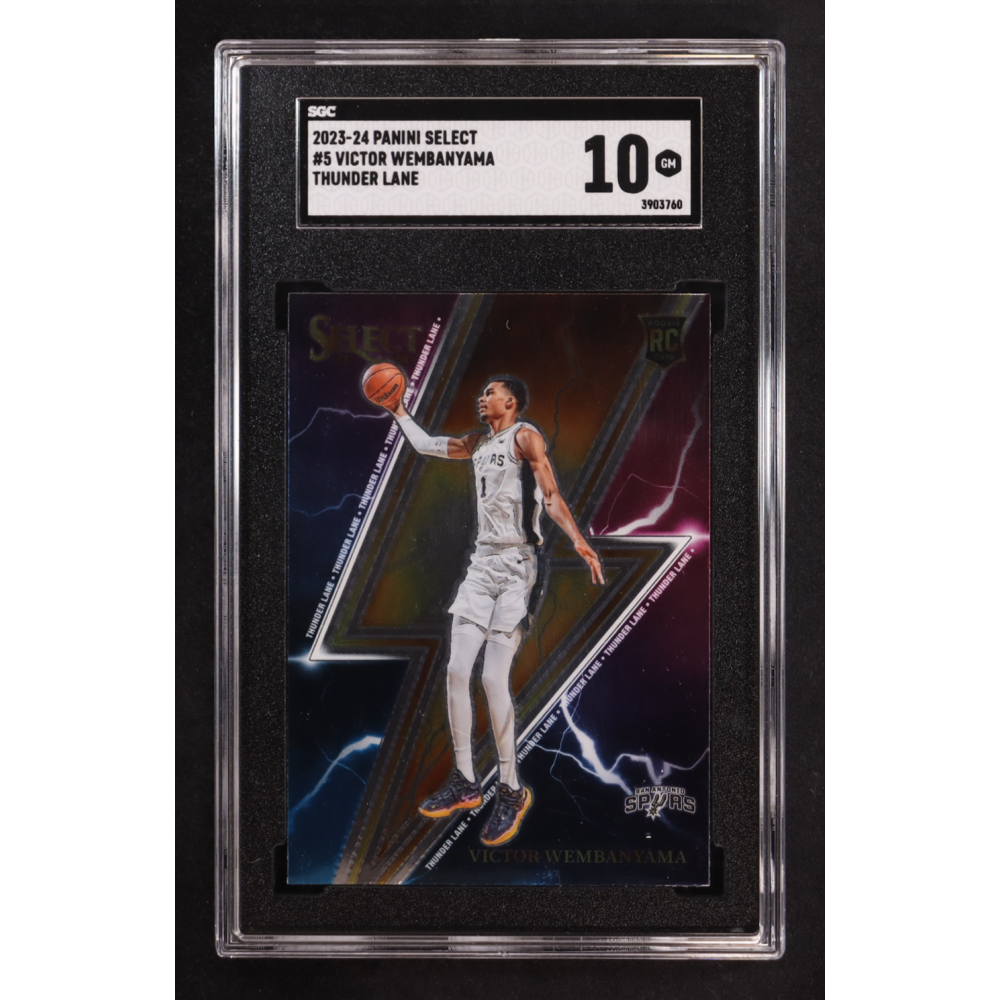 Victor Wembanyama 2023-24 Select Thunder Lane #5 RC (SGC 10) at PristineAuction.com